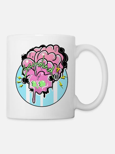 Gehirn Graffiti Power - Tasse - Weiß