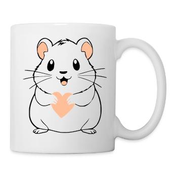 Cadeau de la Saint-Valentin pour le hamster au cœur rose - Mug blanc - blanc - Droite