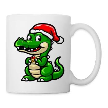 Noël de l’alligator - Mug blanc - blanc - Droite
