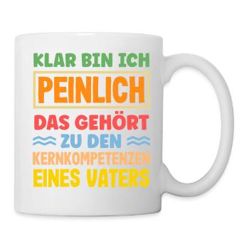 Lustiges Vatertag Geschenk Papa Bier - Tasse - Weiß - Rechts
