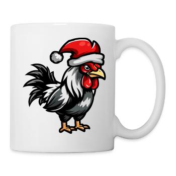 Hahn Weihnachten - Tasse - Weiß - Rechts