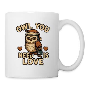 Owl You Need Is Love Weihnachtseule - Tasse - Weiß - Rechts