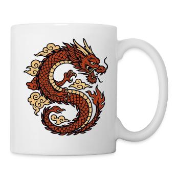 Chinese Dragon Mythical Red - Mug - white - Right