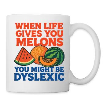 Quand la vie donne des melons dyslexiques - Mug blanc - blanc - Droite