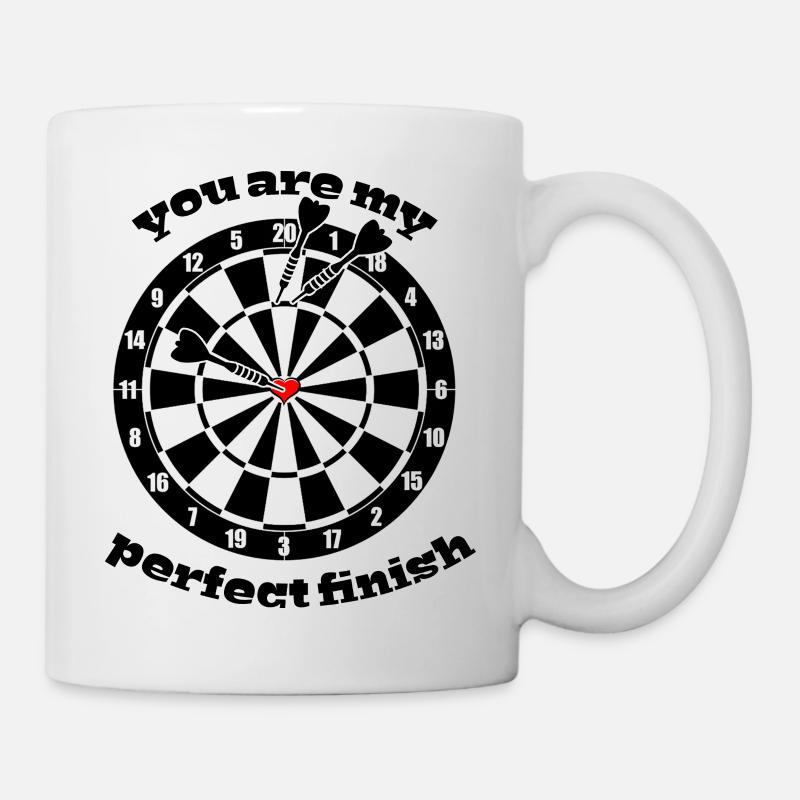 Fléchettes amoureuses - Mug blanc - blanc