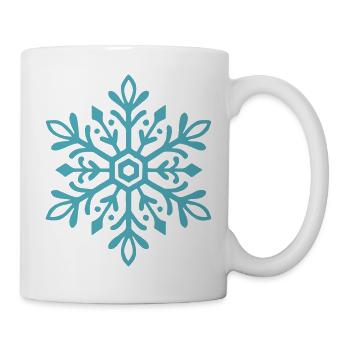 Schneeflocke | Berg | Skifahren | Snowboarden - Tasse - Weiß - Rechts