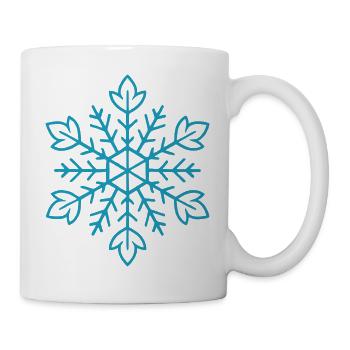 Schneeflocke | Berg | Skifahren | Snowboarden - Tasse - Weiß - Rechts