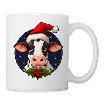Kühe Christmas - Tasse - Weiß - Rechts