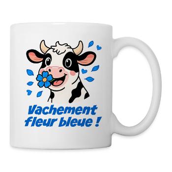 Damn blue flower! tender and loving - Mug - white - Right