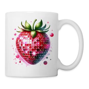 Karneval Kostüm Erdbeer - Tasse - Weiß - Rechts