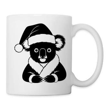 Comic de Noël Koala – Noir & Blanc - Mug blanc - blanc - Droite