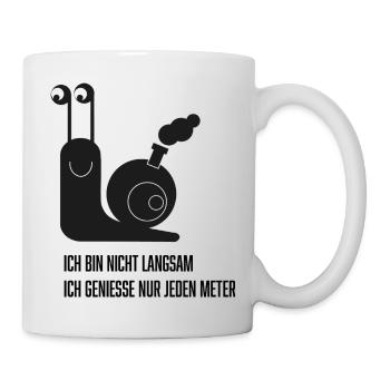 Snail with funny saying - Mug - white - Right