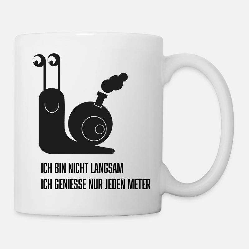 Snail with funny saying - Mug - white