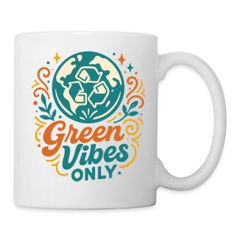 Pure green vibes - Mug - white - Right