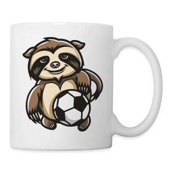 Sloth Soccer Cartoon - Mug - white - Right