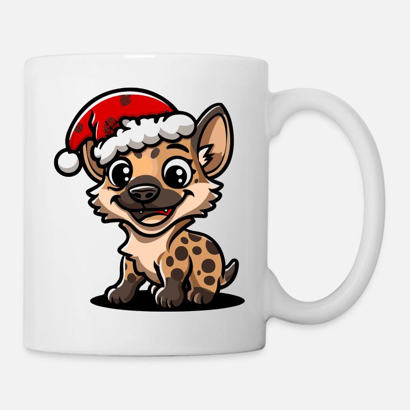 Hyäne Weihnachten - Tasse - Weiß