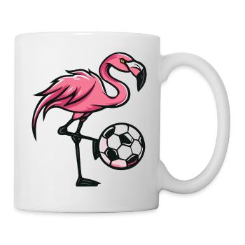 Flamingo Football Comic - Mug blanc - blanc - Droite