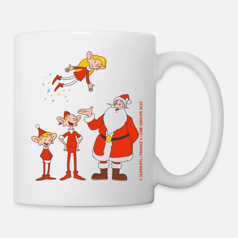 Weihnachtsmann & Co. KG Weihnachtsmann Mit Elfen - Tasse - Weiß