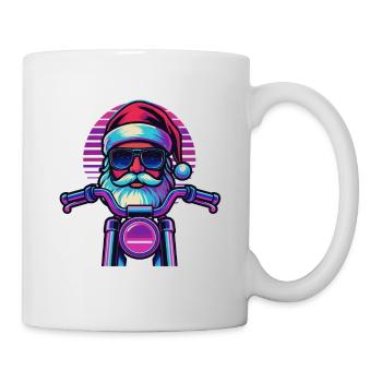 Santa Claus Motorcycle Biker Gift Funny - Mug - white - Right