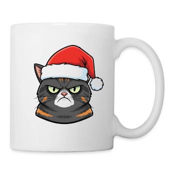 Grim Christmas cat anti christmas cat - Mug - white - Right