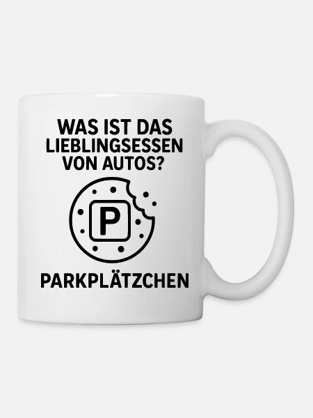 parkplätzchen witz autofahrer kekse - Tasse - Weiß