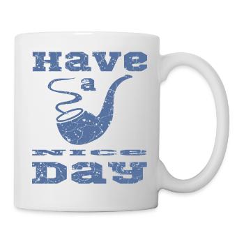 Pfeife mit Spruch - Tasse - Weiß - Rechts
