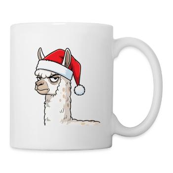 Festliches Grumpy Lama Weihnachtsmotiv - Tasse - Weiß - Rechts