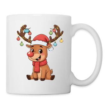 Cute Christmas Reindeer Cartoon Mood - Mug - white - Right