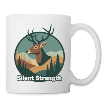 Stilles Stärke Reh im Wald - Tasse - Weiß - Rechts