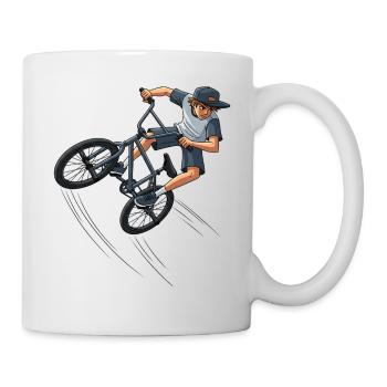 Freestyle BMX Street Artwork Trick Rider Street - Mug - white - Right