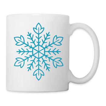 Schneeflocke | Berg | Skifahren | Snowboarden - Tasse - Weiß - Rechts