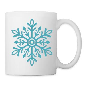 Schneeflocke | Berg | Skifahren | Snowboarden - Tasse - Weiß - Rechts