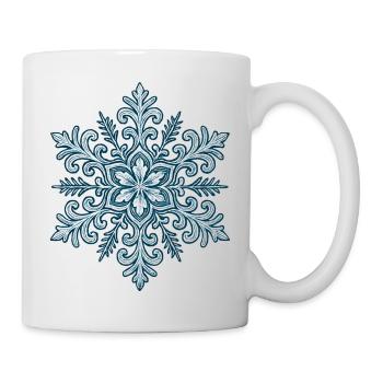 Schneeflocke | Berg | Skifahren | Snowboarden - Tasse - Weiß - Rechts