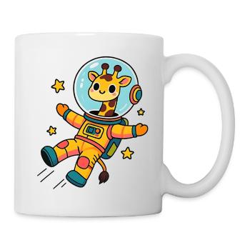 Kawaii-Astronautin Giraffe - Tasse - Weiß - Rechts
