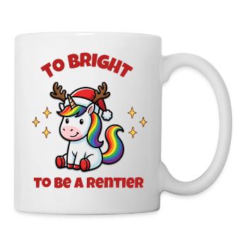 Fabulous Rainbow Christmas Unicorn - Tasse - Weiß - Rechts