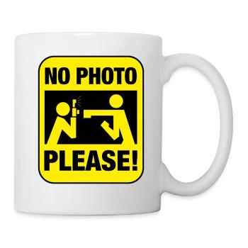 Pas de photos, s'il vous plaît ! - Mug blanc - blanc - Droite