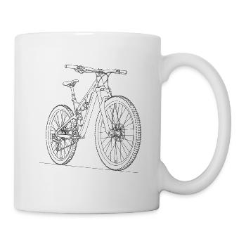 MTB Bicycle Silhouette Mountain Bike Outdoor - Mug - white - Right