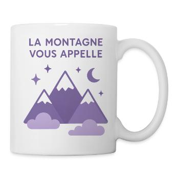 La montagne vous appelle ! Ski / Alpinisme - Mug blanc - blanc - Droite