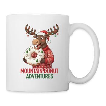Christmas - Funny Moose - Winter Donut - Mug - white - Right