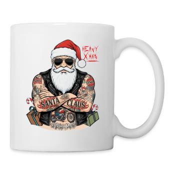 Weihnachten - Rocker-xmas Biker Dad - Santa Claus - Tasse - Weiß - Rechts
