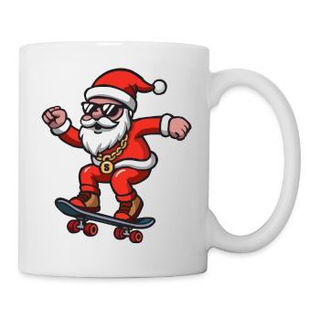 Santa Skating - Mug - white - Right