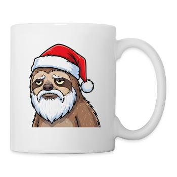 Funny Tired Sloth Xmas Motif - Mug - white - Right