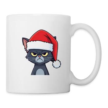 Genervte Santa Katze Xmas Stimmung - Tasse - Weiß - Rechts