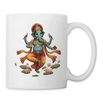 Ganesha dans la rivière Lotus - Mug blanc - blanc - Droite