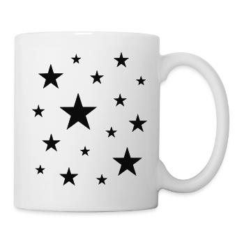Night Star Pattern Dark Stars - Mug - white - Right