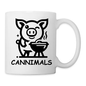 Cannimals – Édition Noire Logo - Mug blanc - blanc - Droite