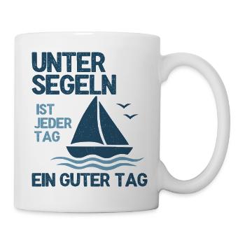 Sous voile, chaque jour est un bon jour - Mug blanc - blanc - Droite