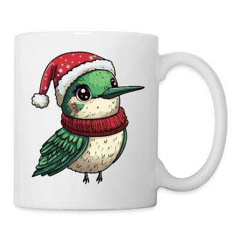 Kolibri Vogel Weihnachten Xmas - Tasse - Weiß - Rechts