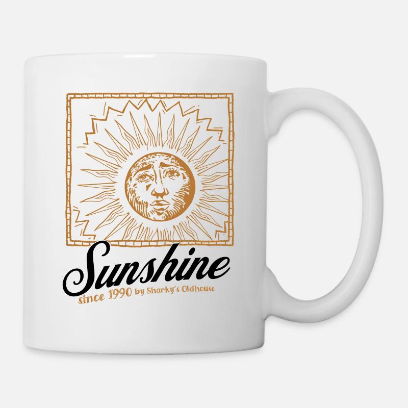 SHARKYS OLDHOUSE Sonnenmedaillon Vintage 1990 - Tasse - Weiß