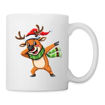 Dab Pose Rentier Christmas Dabbing Cartoon - Tasse - Weiß - Rechts